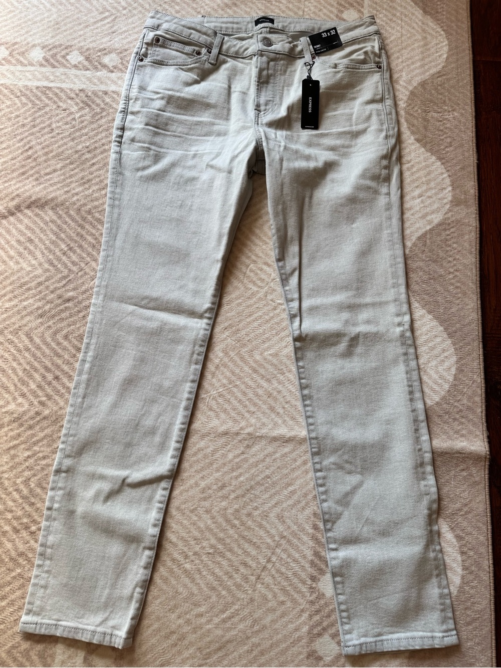 Express Men’s Skinny Jeans - Light Gray